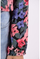 Bluza Dama Only Onlgeona Black Detail Pink Flower